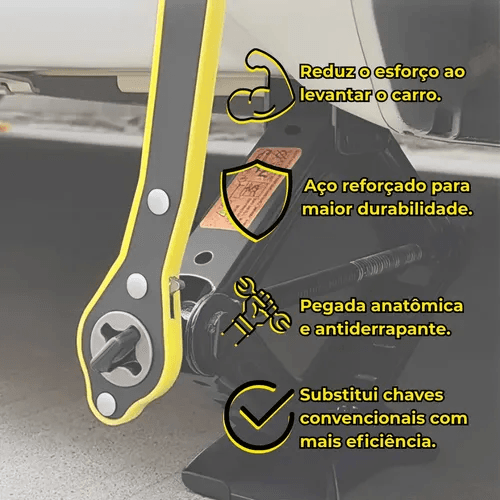 Chave Catraca Para Macaco Sanfona Universal Carro Automotivo
