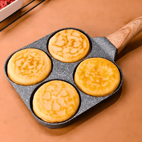 Panela Antiaderente 4 Em 1 Para Panquecas Ovos E Hambúrguer